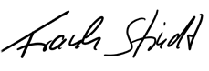 Unterschrift von Frank Stindt Unterschrift von Frank Stindt